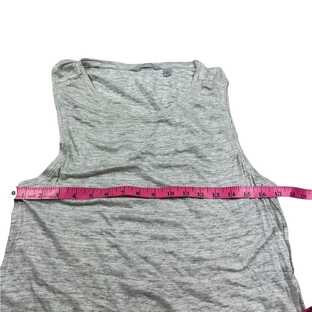 ATHLETA: Silver 100% Linen Long Length Tank Top -Size Large - Picture 6 of 9